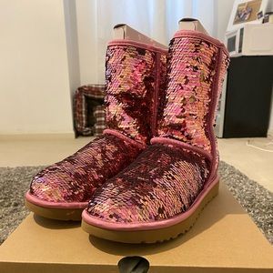 Pink Sequin Short Uggs